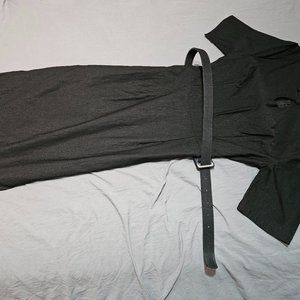 Half Sleeve Belt Dress